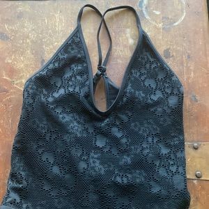 EUC | Aerie Black Lace One Piece Swimsuit